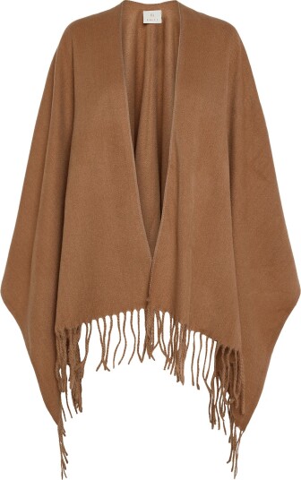 Kaffe Kagaia Fringe Poncho CAMEL CC One Size Kaffe Kagaia Fringe Poncho CAMEL CC One Size