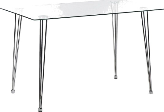 Tullne Spisebord 70x120 cm - Transparent/Sølv