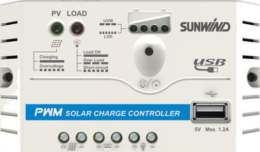 Solcelleregulator Sunwind Basic 10A 12V Solcelleregulator Sunwind Basic 10A 12V