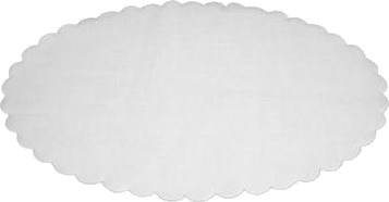 Fadpapir 24X36 Cm Oval Præget Hvid,2 Pk X 500 Stk/Krt