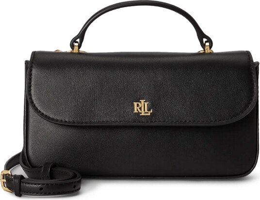 Lauren Ralph Lauren Leather Marcy Crossbody Wallet Black ONE SIZE Lauren Ralph Lauren Leather Marcy Crossbody Wallet Black ONE SIZE