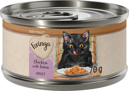Feringa Våtfôr Juicy Filet Med Tunfisk Kylling 12 X 70 G 12 X 70 G