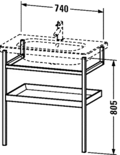 Duravit Durastyle DS989207676 Benkonstruksjon tre Eik Baderom