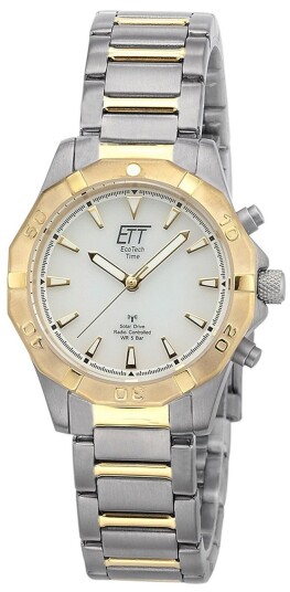 ETT Eco Tech Time Dameklokke ELT 11360 15M Alaska Hvit/Gulltonet