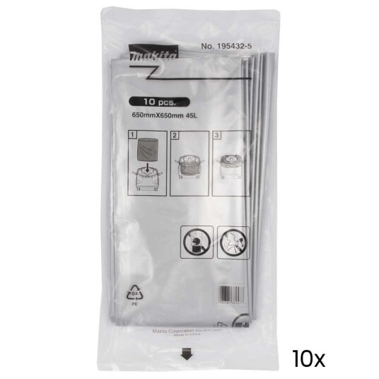 MAKITA STØVPOSE, PLAST (10pk) 195432-5 MAKITA STØVPOSE, PLAST (10pk) 195432-5