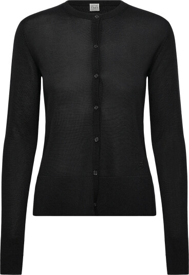 TOTEME Fine Knit Cardigan Black S