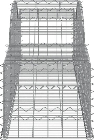 vidaXL Gabionkurver buede 8 stk 300x50x40/60 cm galvanisert jern