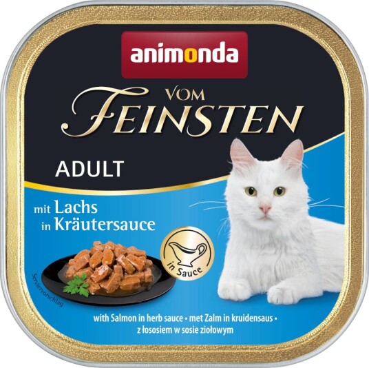 Animonda Vom Feinsten Våtfôr Adult Nograin I Saus Med Laks I Urtesaus 36 X 100 G Animonda Vom Feinsten Våtfôr Adult Nograin I Saus Med Laks I Urtesaus 36 X 100 G