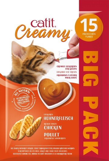 Catit Creamy Premium Treat for Cats Chicken 15x10 g