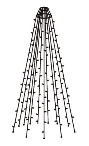 Sirius Tech-Line flaggstangslyslenke | 480 varmhvite lys | 6m. Sirius Tech-Line flaggstangslyslenke | 480 varmhvite lys | 6m.