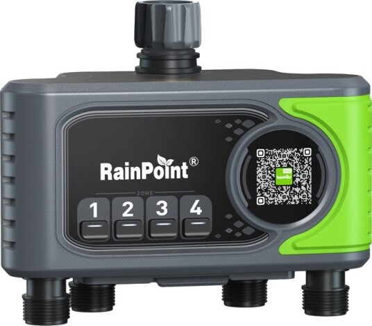 Vanningscomputer RainPoint 4 soners LCD skjerm regnforsinkelse