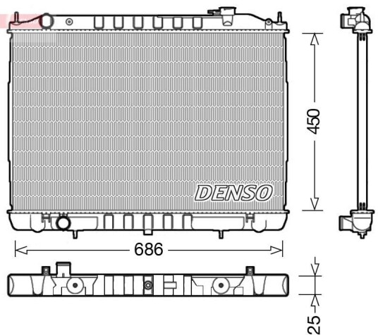 Radiator DENSO DRM46050 Radiator DENSO DRM46050