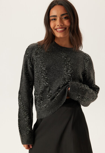 Pieces Pcrada Ls O neck Sequin Knit
