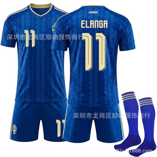 Sverige VM 2026 Fotballdrakt Elanga#11 Hjemmedrakt Barn & Voksne Nr.11 Elanga