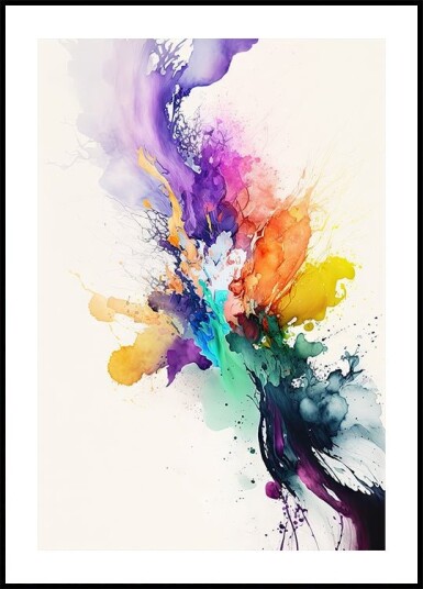 Vibrant Color Burst  Poster Plakat / 100x150cm