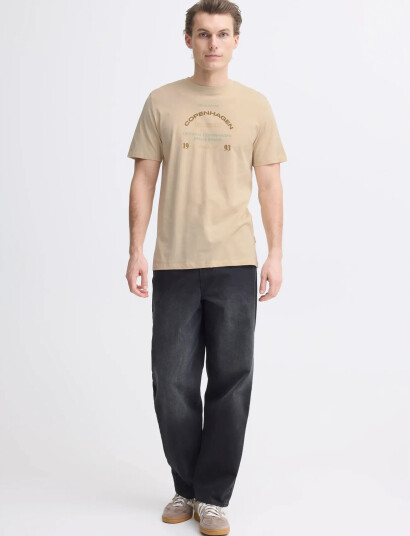 Blend Bhkorneli Logo S/S Tee Beige S