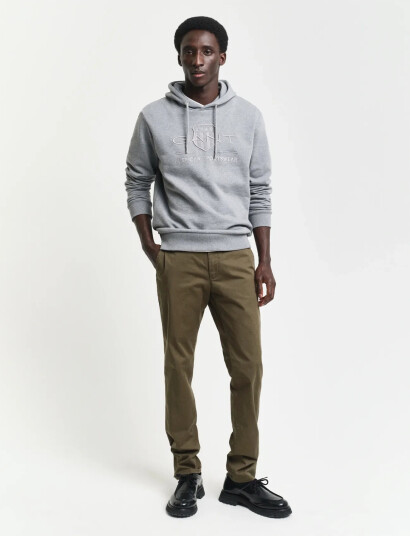 GANT Slim Twill Chinos   Khaki green   44 34