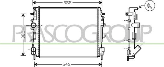 PRASCO DS917R011 Radiator motorkjøling