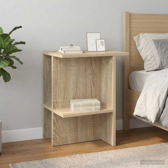 Kaffebord 2 pcs Sonoma eik 40 x 30 x 49 cm Konstruert tre