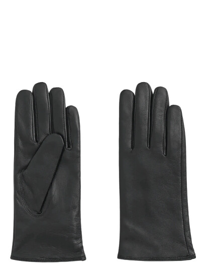 GANT Cashmere Lined Leather Gloves - Black - S