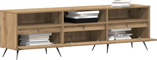 TV benk i kunstig eik 150x30x44,5 cm