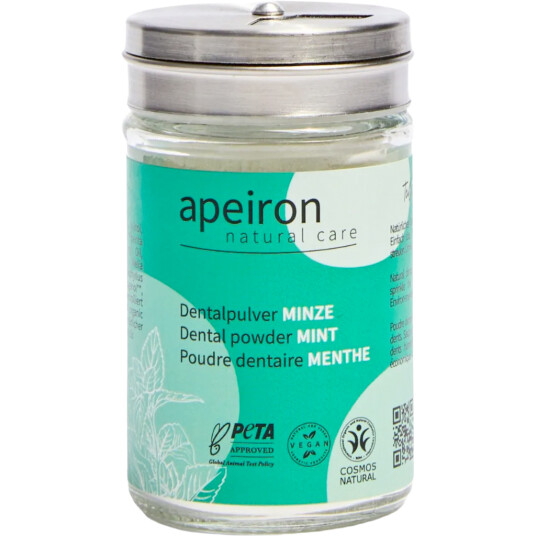 Naturlig tannkrem Pulver APEIRON Mint 40g
