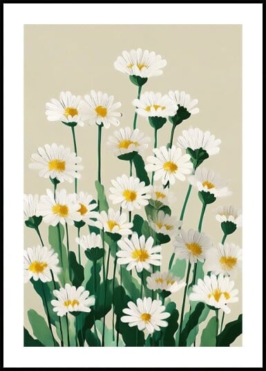 Daisy Meadow Morning Plakat Plakat / 70x100cm Daisy Meadow Morning Plakat Plakat / 70x100cm