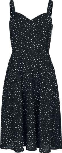 Voodoo Vixen Rockabilly Kort kjole Polka Dot Cami Kjole S til 4XL Damer svart