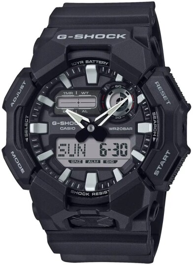 Casio Herreklokke GA 010 1AER G Shock Sort/Gummi Ø51.9 mm