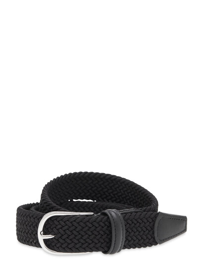 Anderson"s Elastic Woven Belt Beige - 3,5 - Black - 85