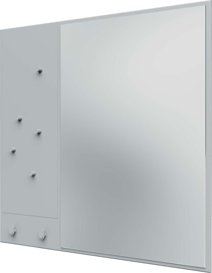Memo Wall Mirror With Notice Board Oyster Memo Wall Mirror With Notice Board Oyster