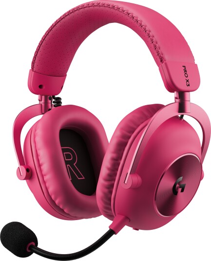 Logitech G PRO X3 LIGHTSPEED trådløst gamingheadset Rosa med studiokvalitets mikrofon