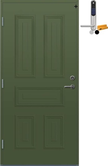 Ytterdør Bygg1 Lista med Yale Doorman Classic Home