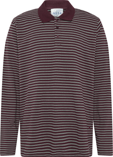 Planet Nusa Chester1 Polo Long Sleeve Piquet Burgundy XL