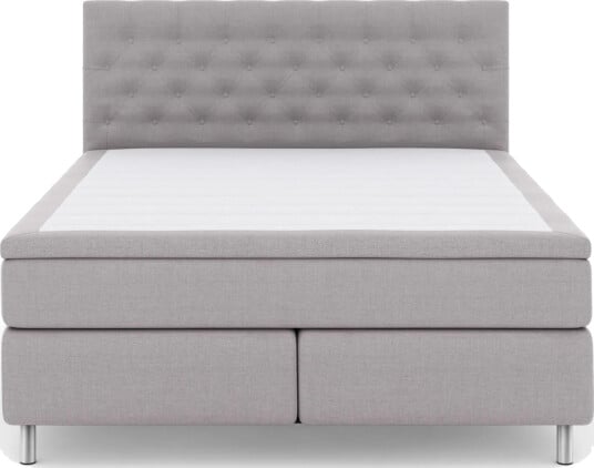 Select No 6 Komplett Sengepakke 210x210 Fast WatergeLysegrå/Metallben