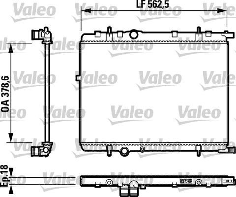Radiator VALEO 732890 Radiator VALEO 732890