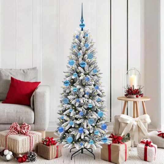  Kunstig juletre Hvit 63 x 63 x 150 cm PVC plast stål og PE