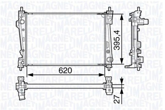 Radiator MAGNETI MARELLI 350213131200