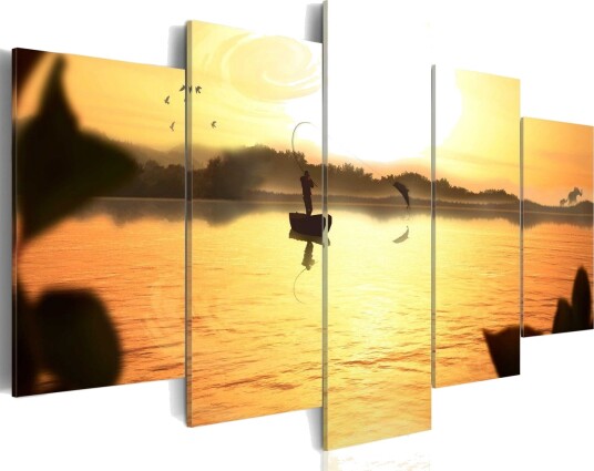 Bilde A Lake At Dusk 200x100 Artgeist sp. z o. o.