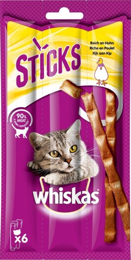 Whiskas Sticks Rikt På Kylling 14 X 36 G