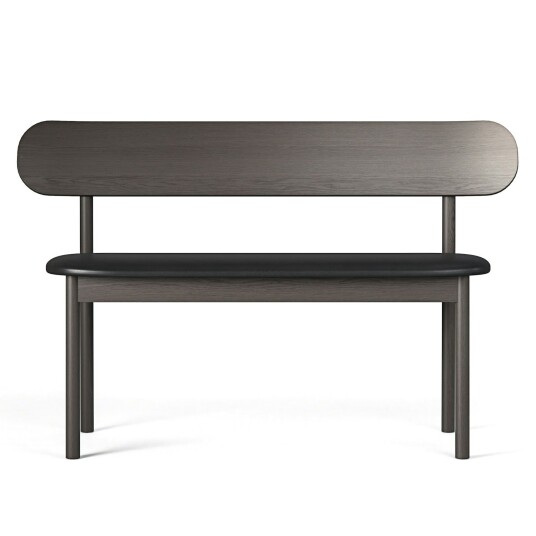 Decotique Elephant Benk Smoked Oak / Black Leather