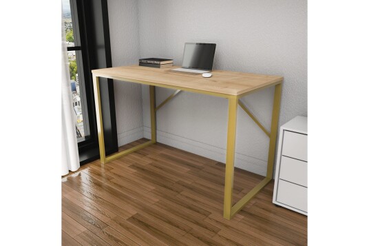 Vinresk Skrivebord 60x74x120 cm Gull/Brun