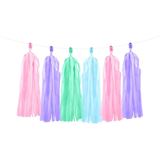 PartyDeco Girlander Dusker Pastell Mix