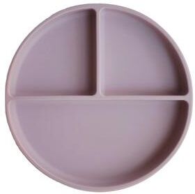 Mushie Silikone Tallerken Compartmentalised Soft Lilac   1 stk.