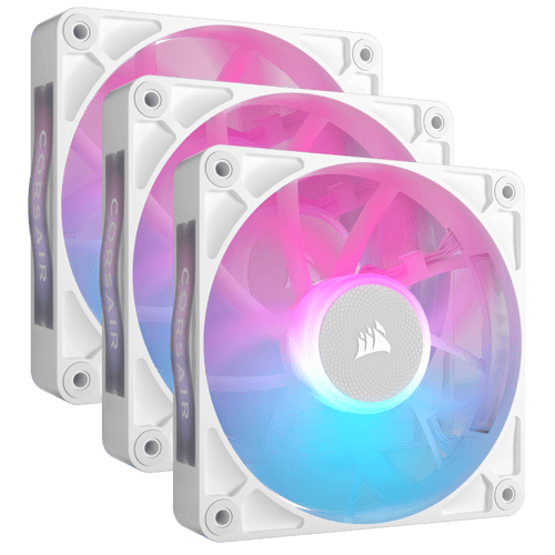 Corsair iCUE LINK RX120 RGB 120mm Vifter 3-pack Hvit med PWM