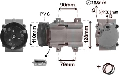 AC-kompressor VAN WEZEL 1800K284 AC-kompressor VAN WEZEL 1800K284
