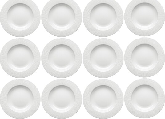 Swedish Grace Dyp Tallerken 25 cm 12 pk Snø