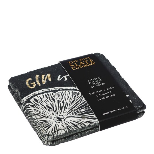 The Just Slate Company Glasunderlag gin is my tonic 2 stk The Just Slate Company Glasunderlag gin is my tonic 2 stk