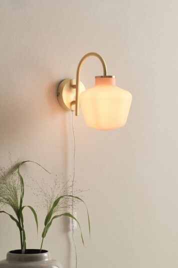 Jotex TROPEA vegglampe Messing/rosa 1727071-02-0 1727071-01-0