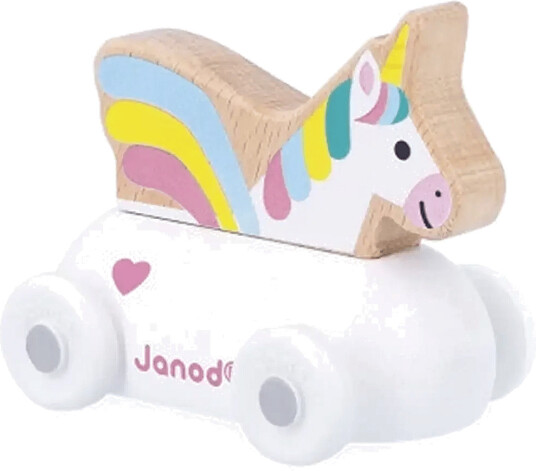 Janod Janod Cross Roads Unicorn Car Multi/patterned ONE SIZE